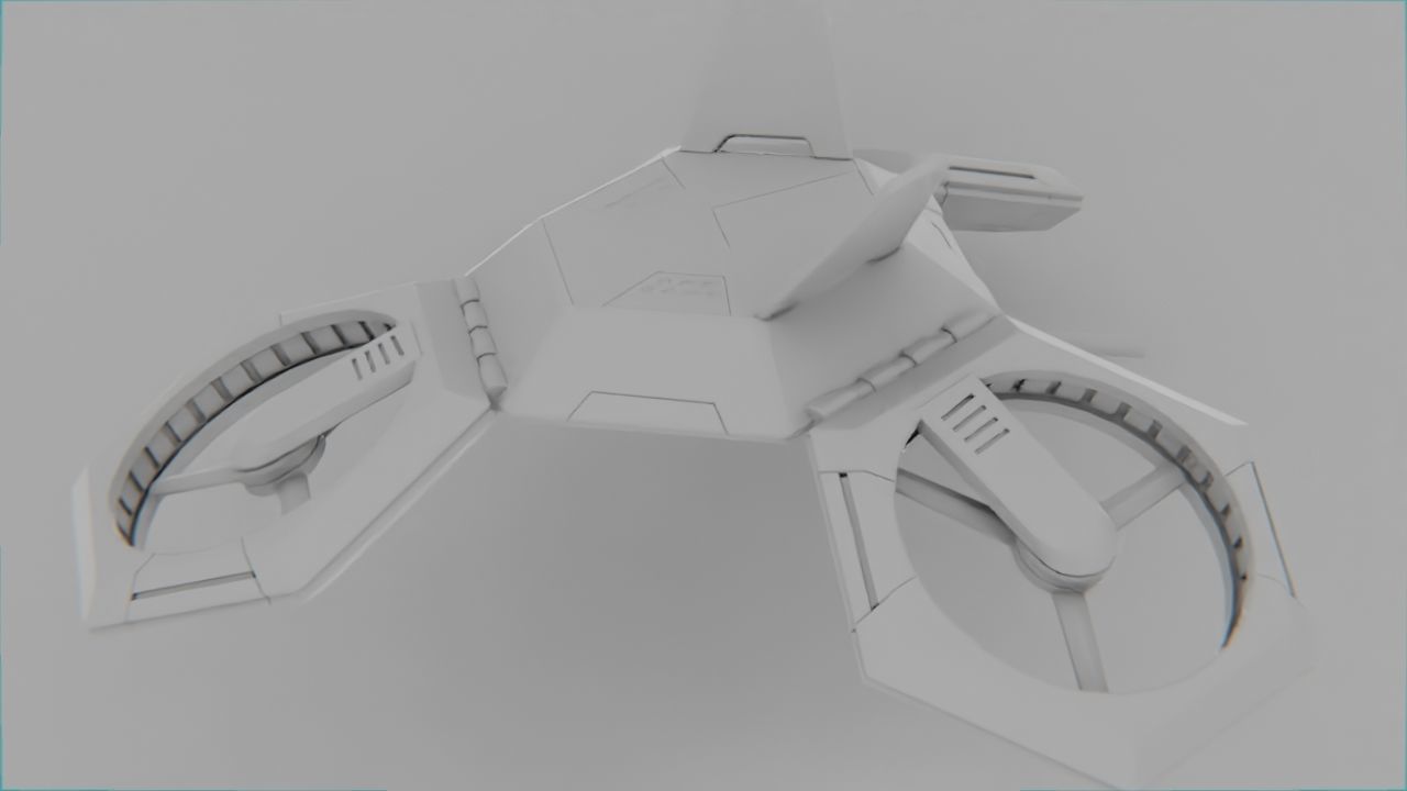 COMBAT DRONE rigged 3D model_40