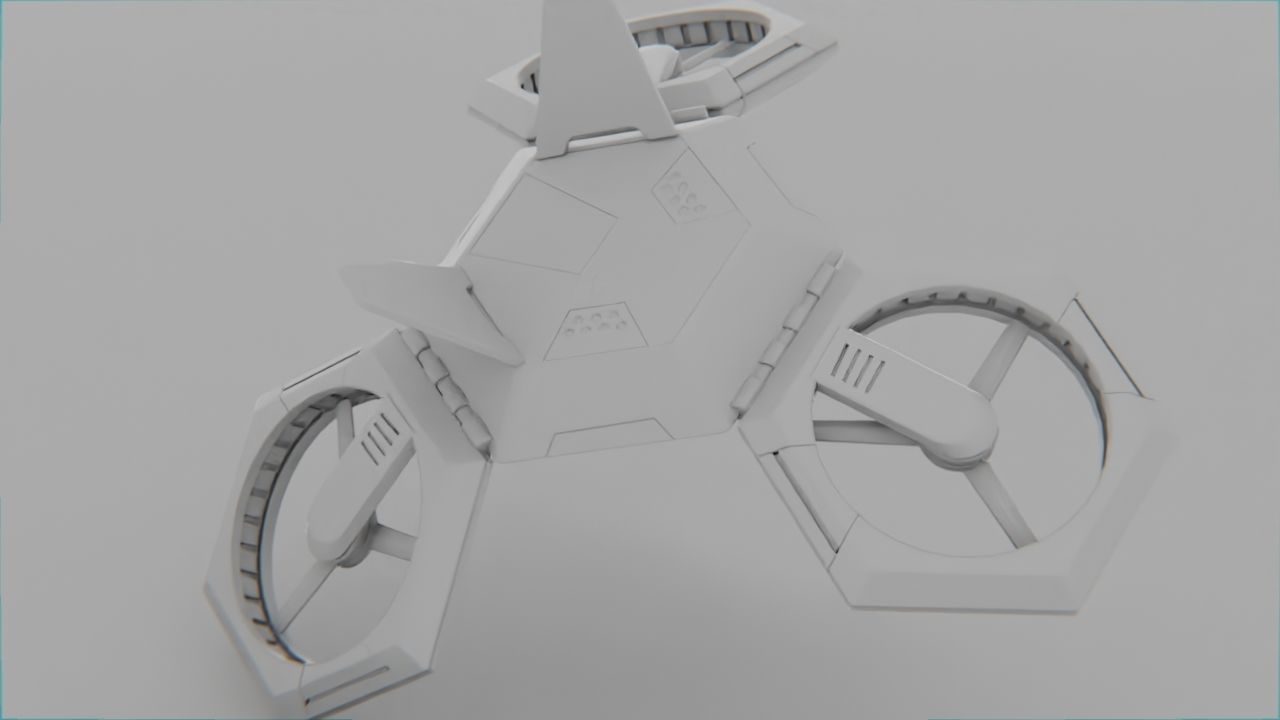 COMBAT DRONE rigged 3D model_39