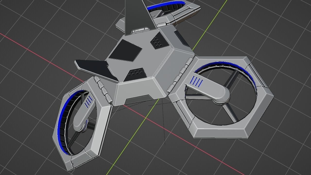 COMBAT DRONE rigged 3D model_30