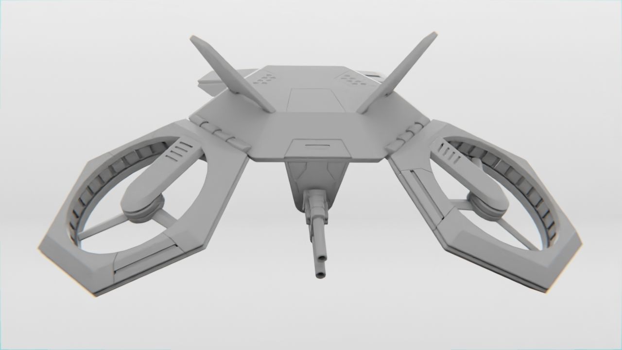 COMBAT DRONE rigged 3D model_42