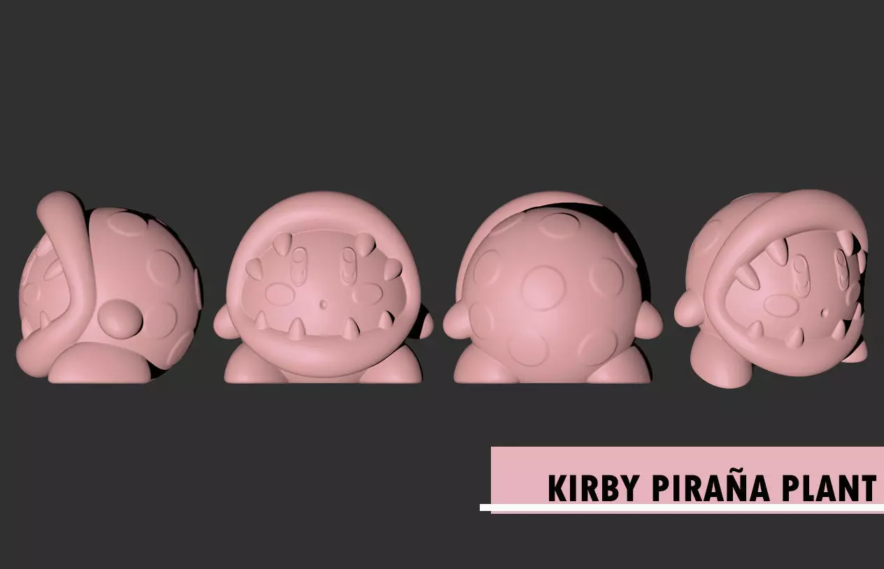Kirby planta pirania 3D print model_0