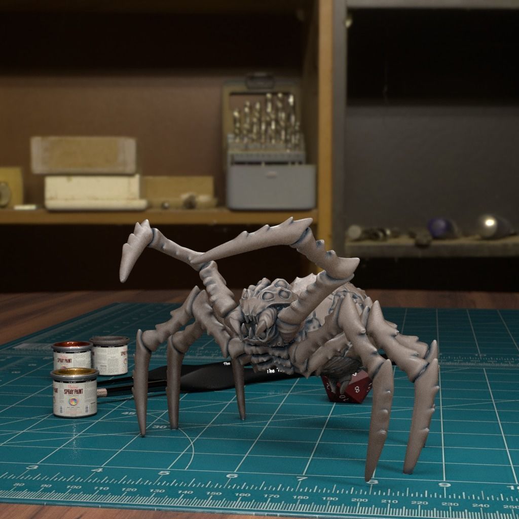 Giant Spider 01 - Pre-Supported 3D print model_3