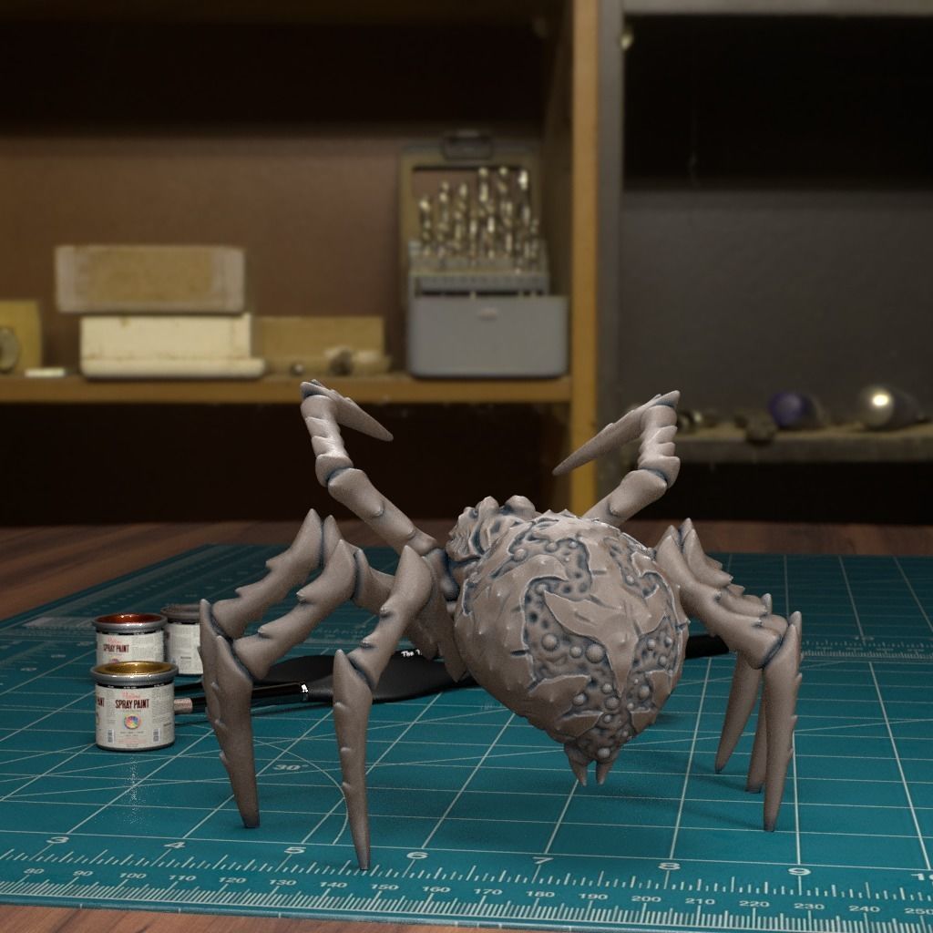 Giant Spider 01 - Pre-Supported 3D print model_2