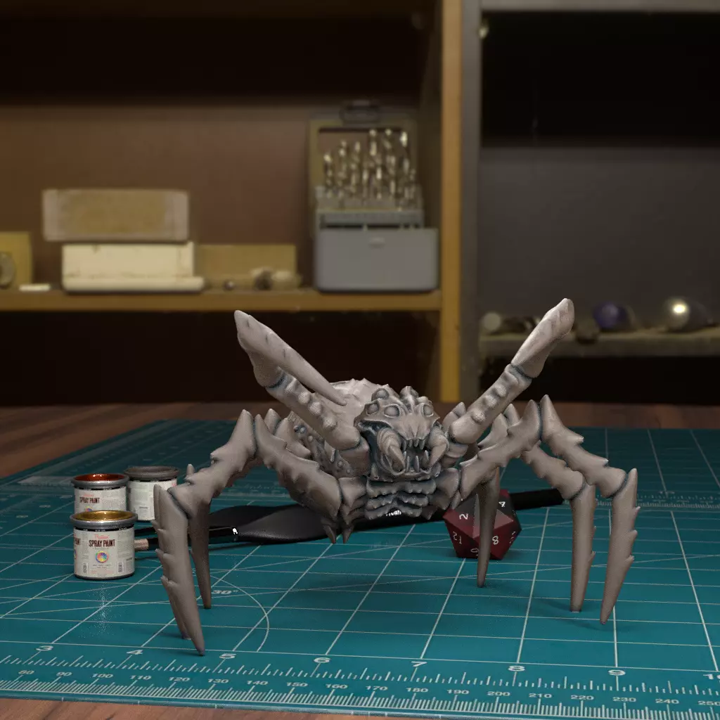 Giant Spider 01 - Pre-Supported 3D print model_0
