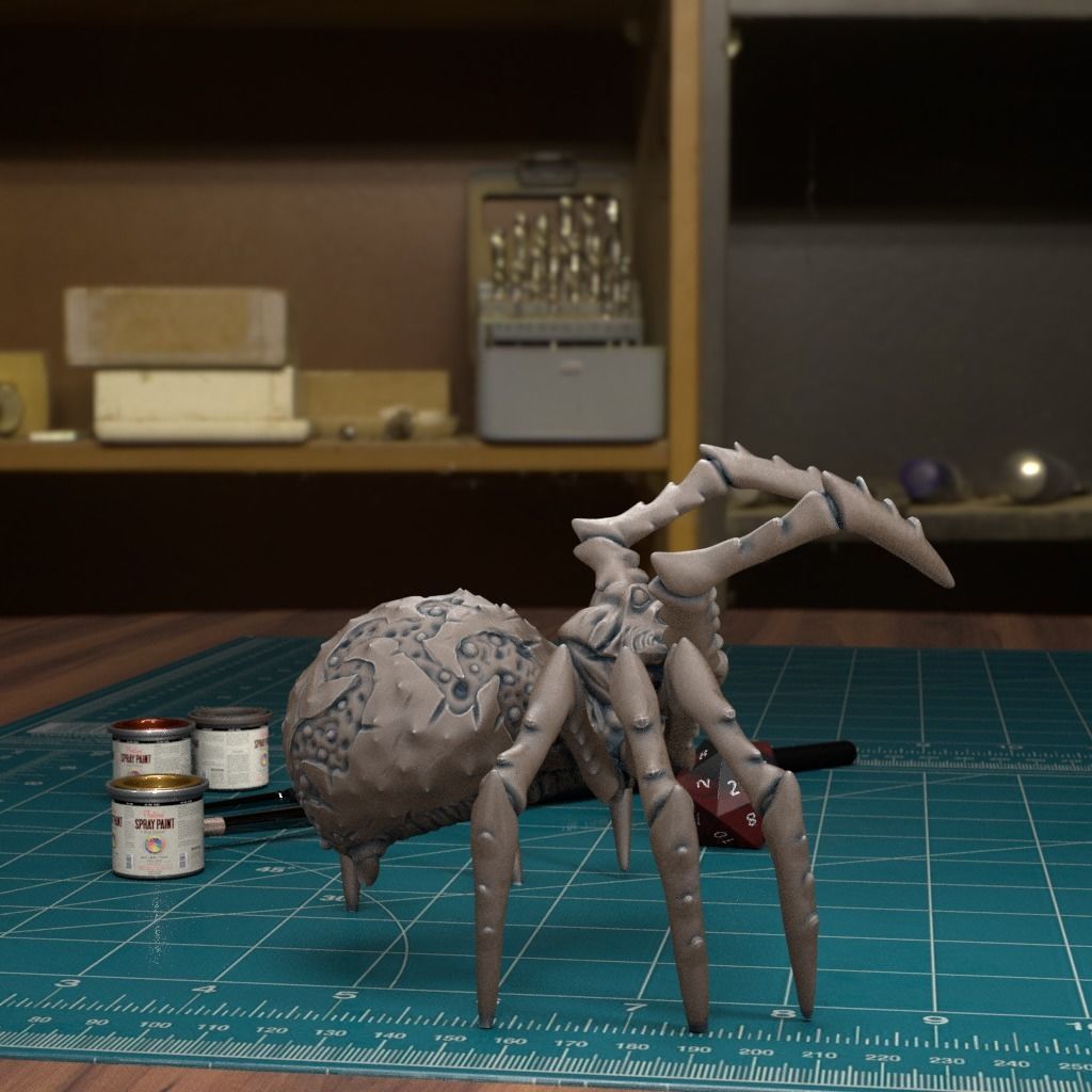 Giant Spider 01 - Pre-Supported 3D print model_1