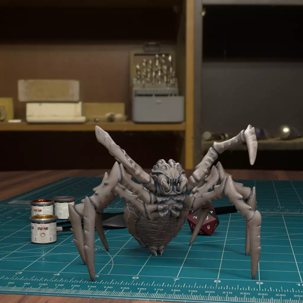 Giant Spider 02 - Pre-Supported 3D print model_0
