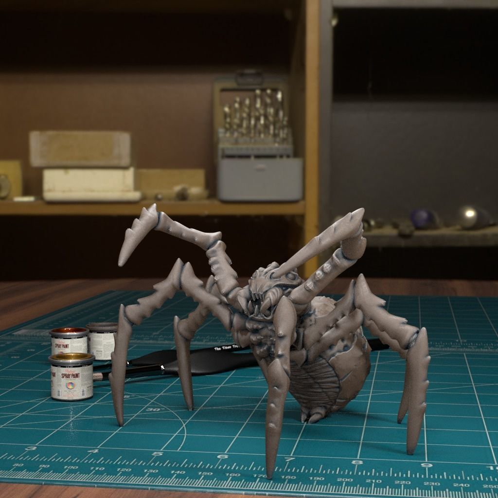 Giant Spider 02 - Pre-Supported 3D print model_3