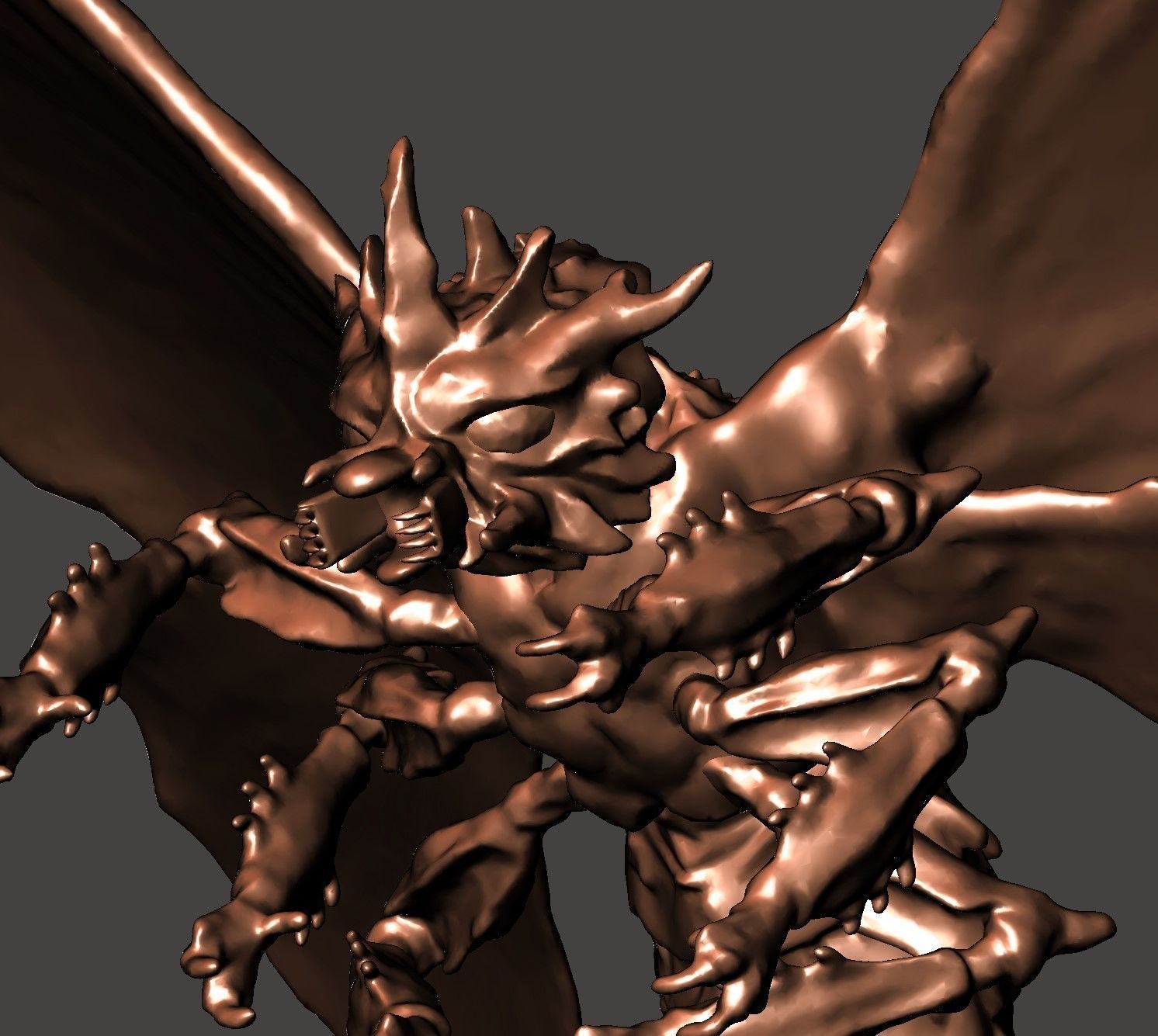 BATTRA GIANT MOTHRA GODZILLA KAIJU FLYING MONSTER- HI-POLY STL 3D print model_19