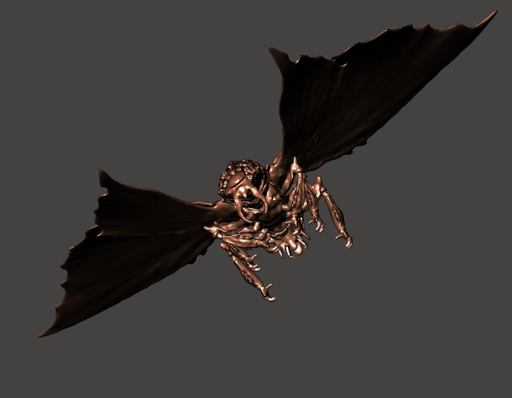 BATTRA GIANT MOTHRA GODZILLA KAIJU FLYING MONSTER- HI-POLY STL 3D print model_23