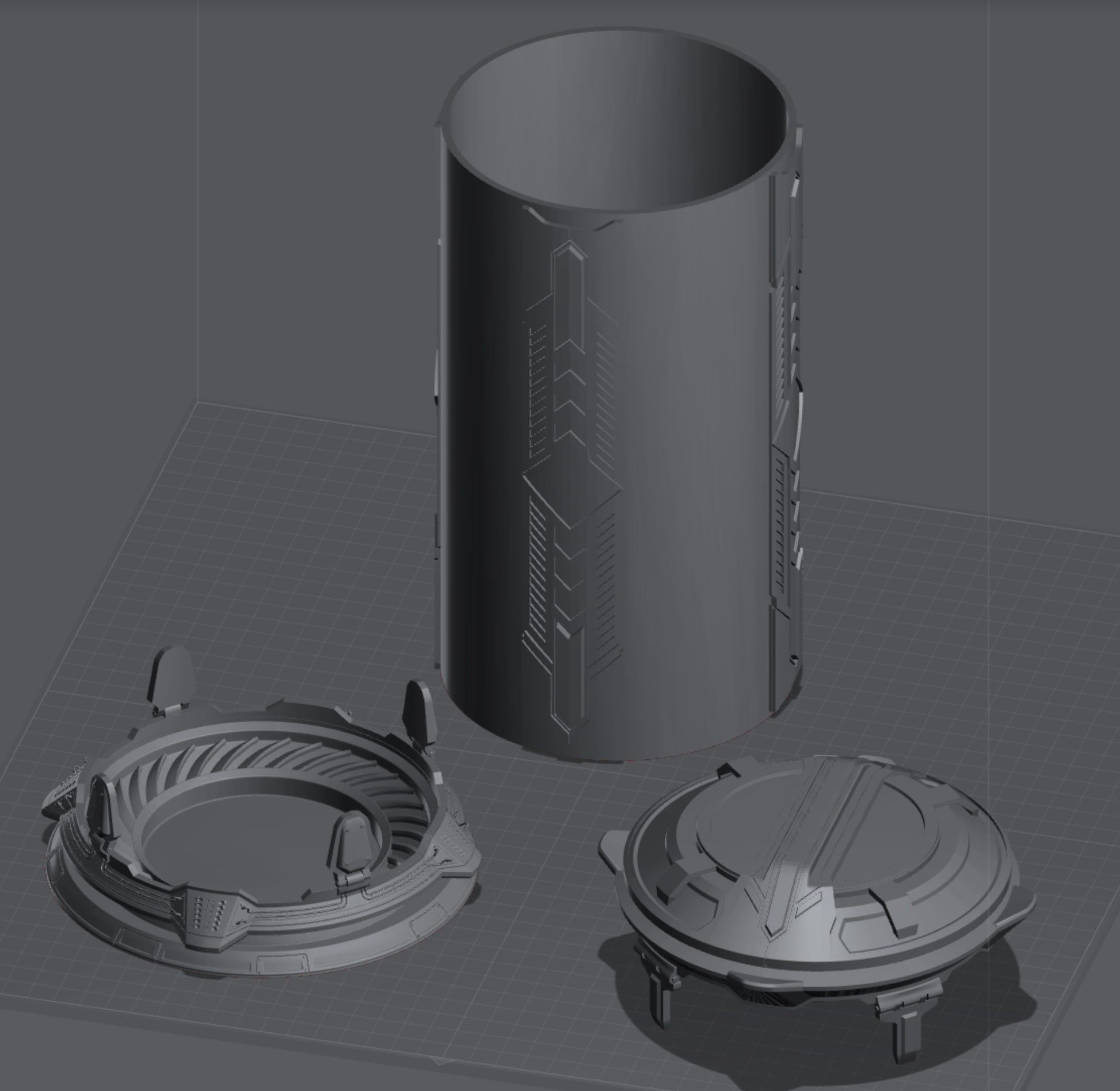 Sci-Fi cryo pod Low-poly 3D model_3