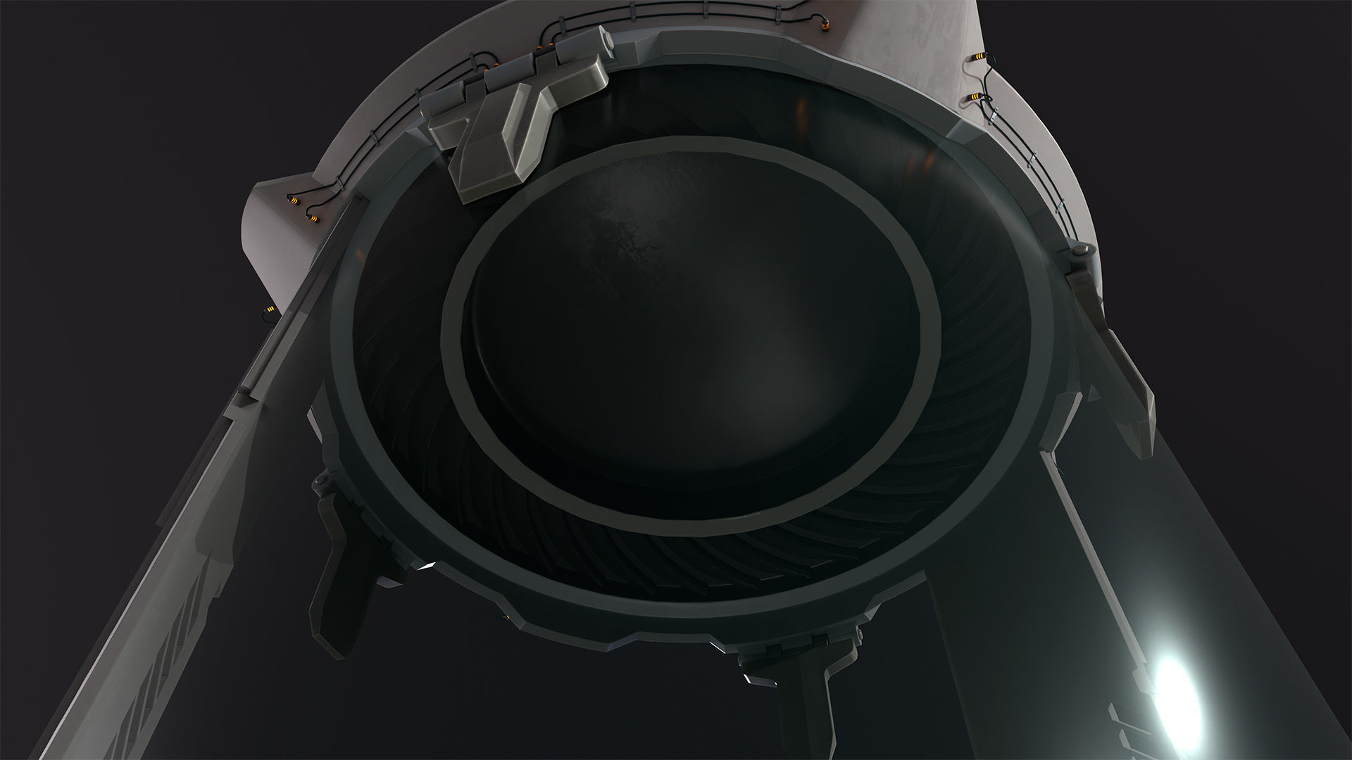 Sci-Fi cryo pod Low-poly 3D model_20