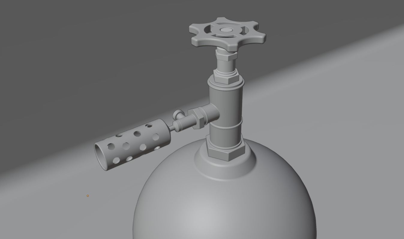 fire-extinguisher cylinder Low-poly 3D model_3