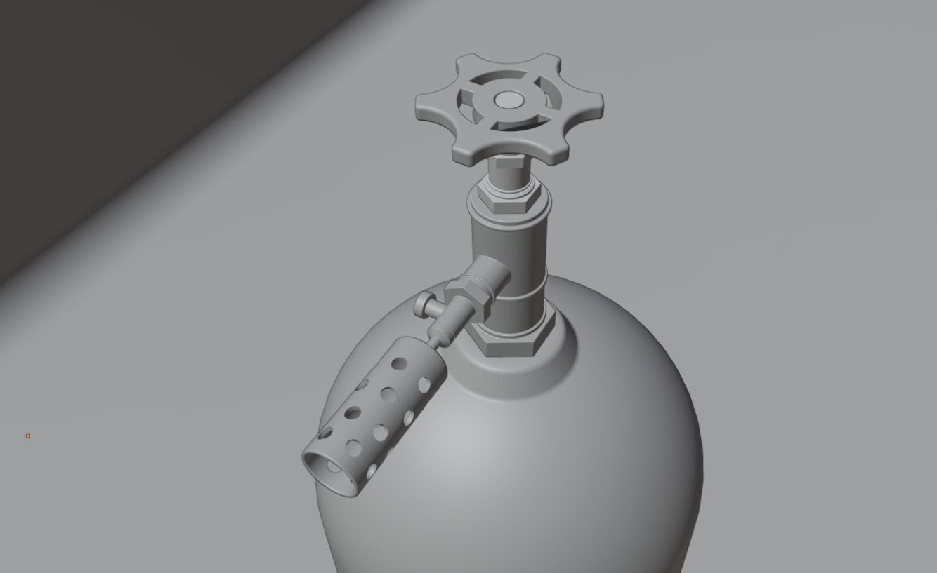 fire-extinguisher cylinder Low-poly 3D model_4