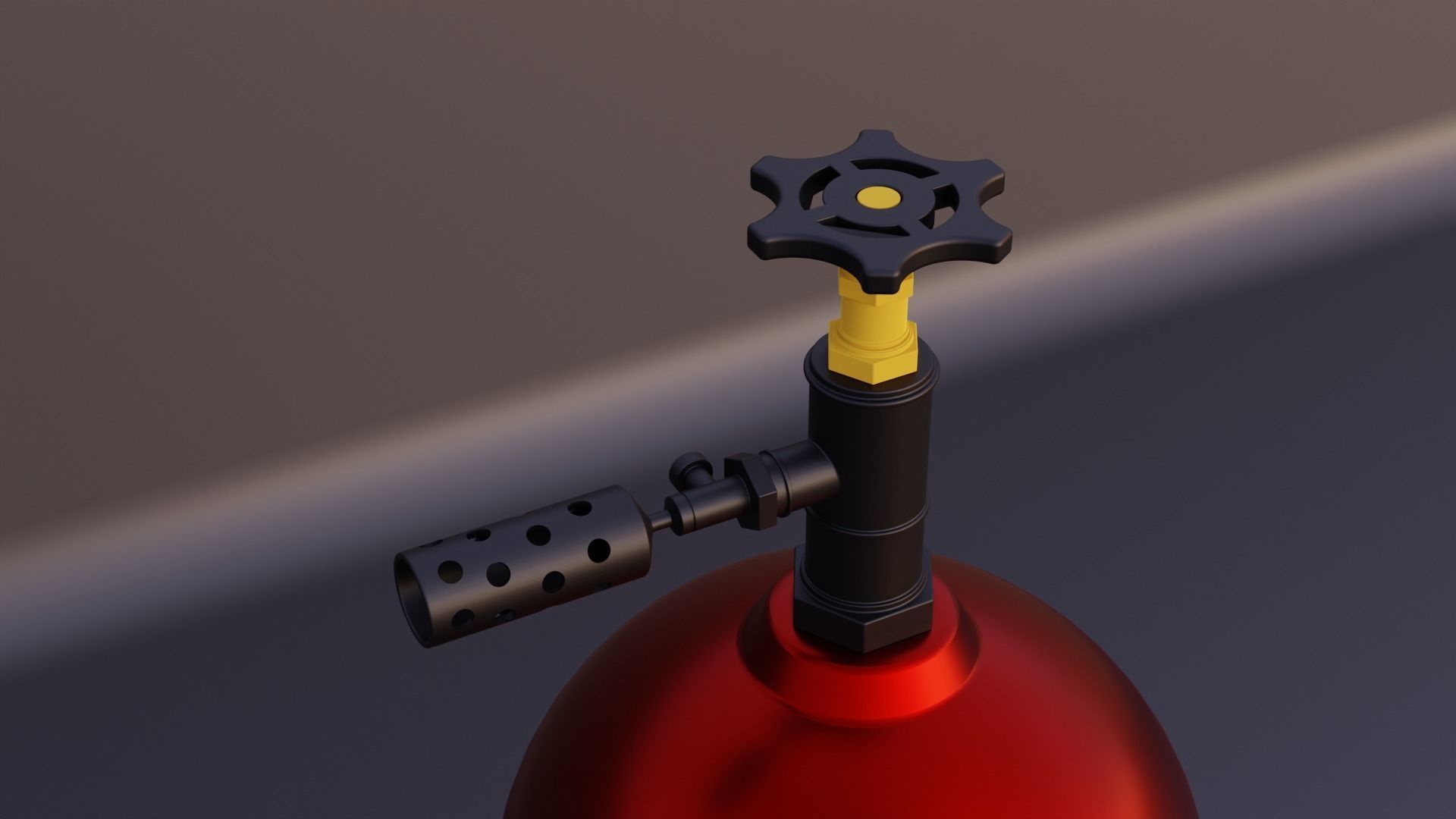 fire-extinguisher cylinder Low-poly 3D model_1
