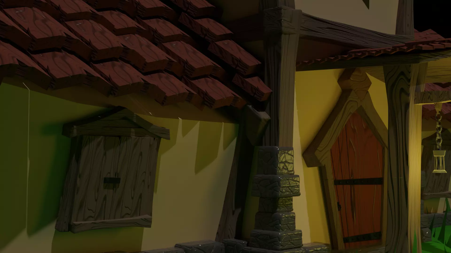 Medieval House Free low-poly 3D model