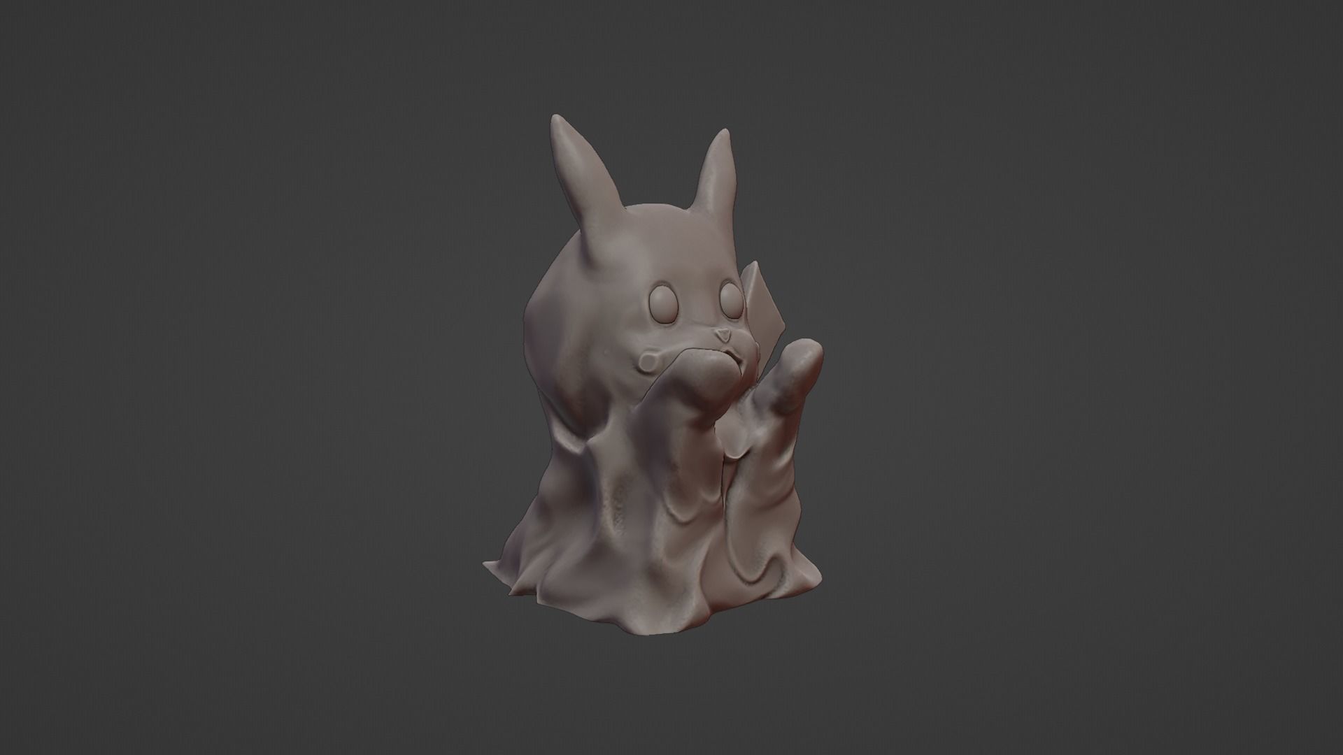 Pikachu ghost Halloween figure 3D print model_2