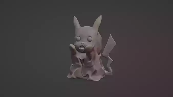 Pikachu ghost Halloween figure 3D print model