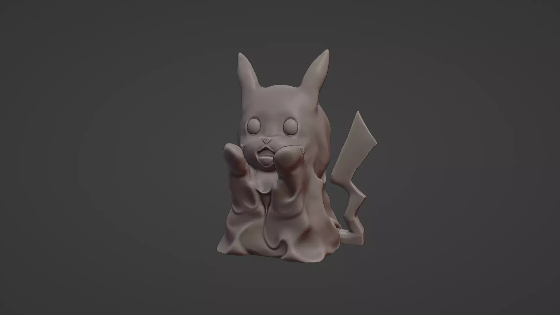 Pikachu ghost Halloween figure 3D print model_0