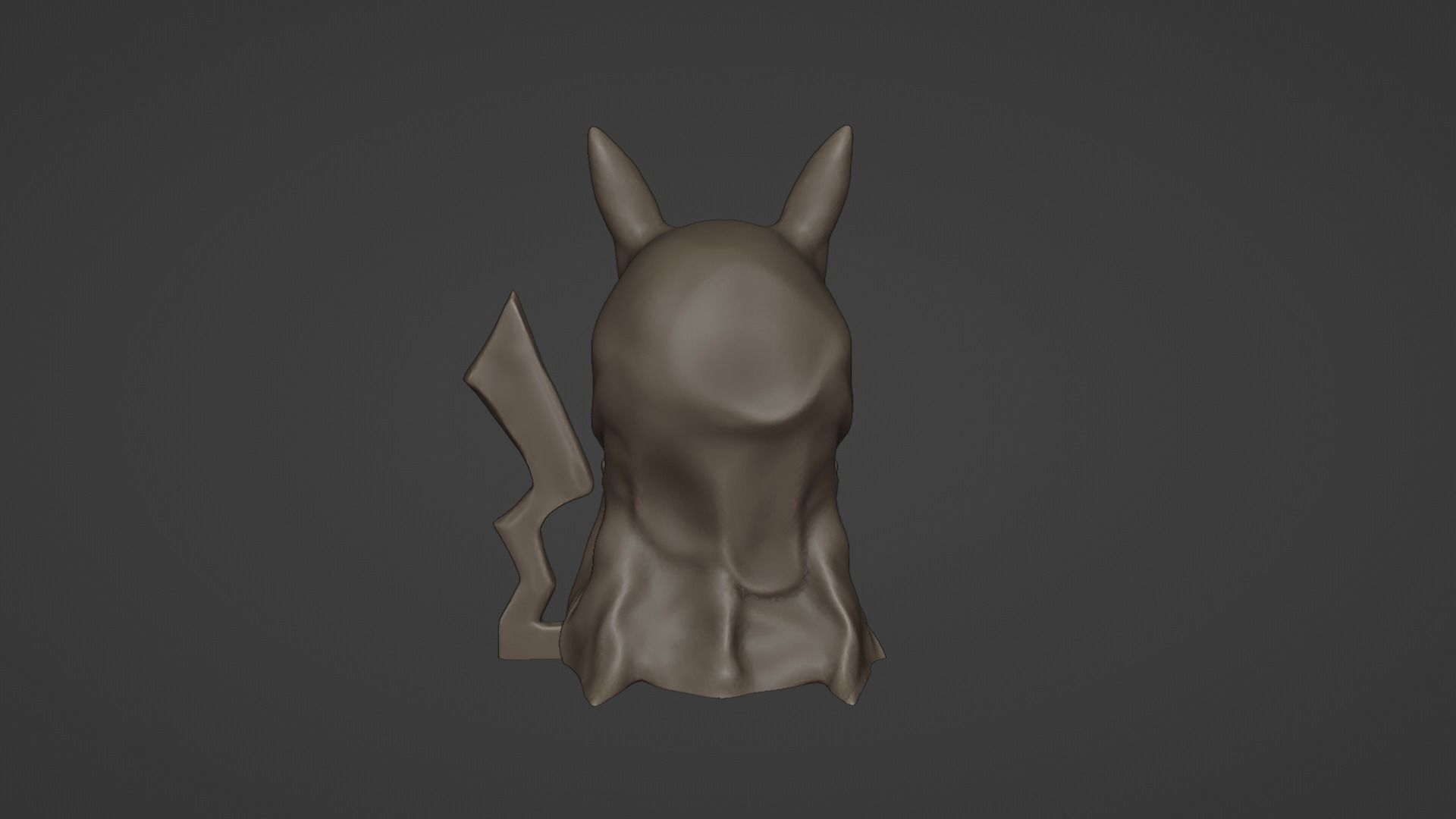 Pikachu ghost Halloween figure 3D print model_5