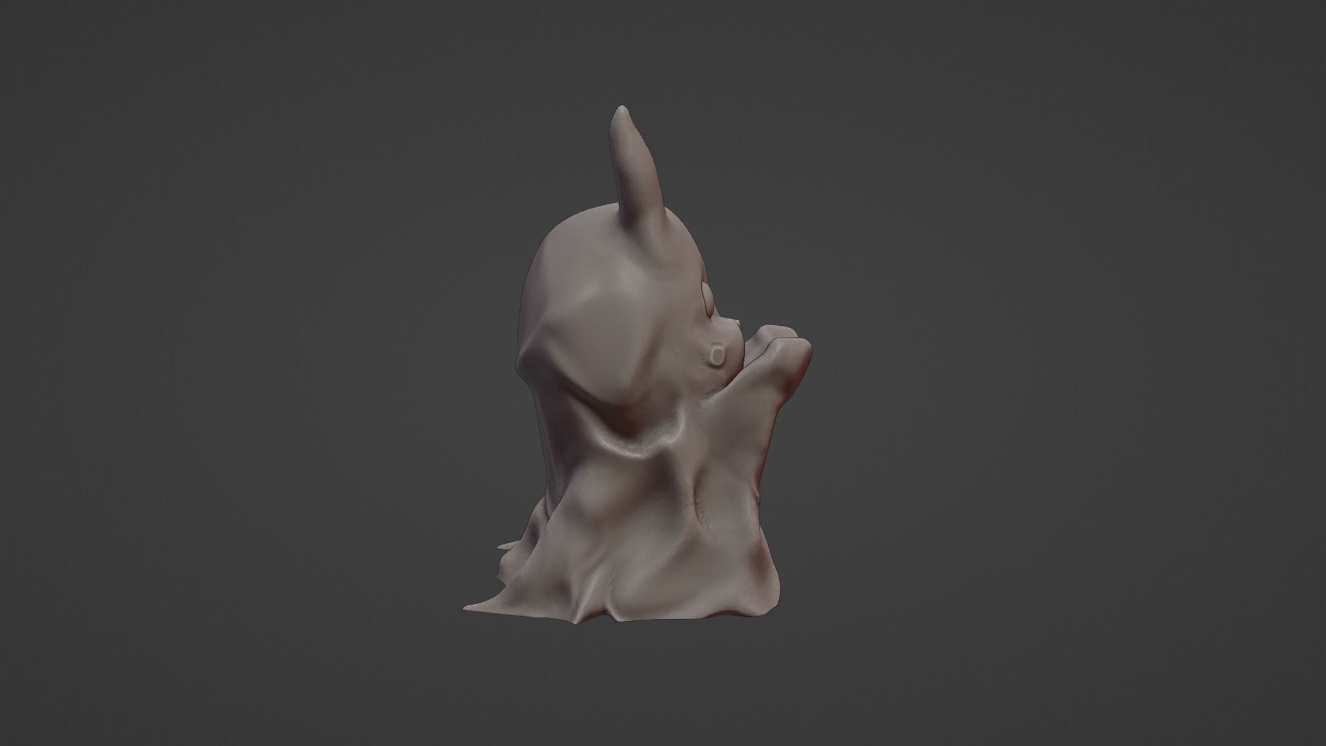 Pikachu ghost Halloween figure 3D print model_1