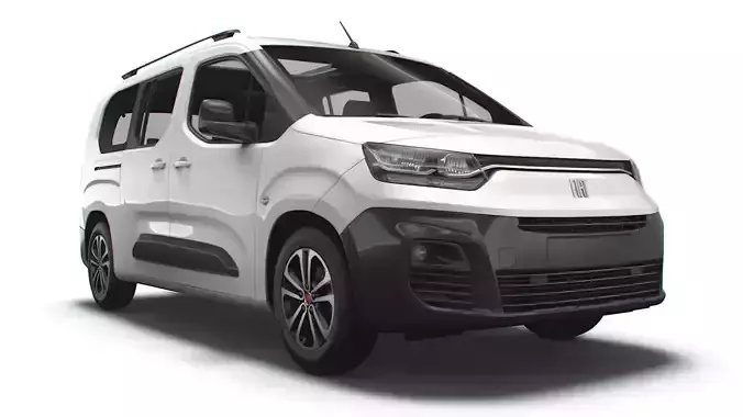 Fiat E-Doblo 361 XL 2023 3D model Fiat E-Doblo 361 XL 2023 3D model