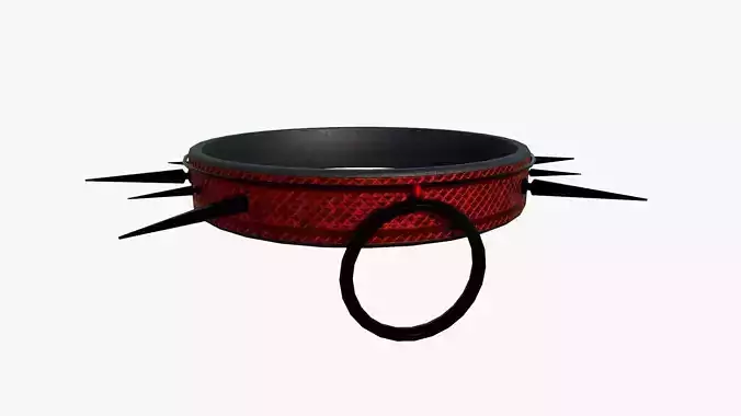 Gothic Collar J07 Red - Character Fashion Design Low-poly 3D model