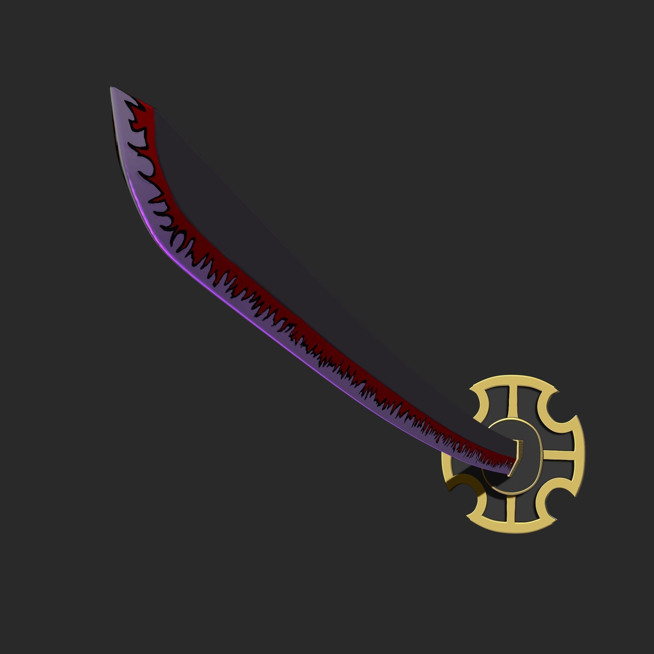 Sword Sandai Kitetsu Roronoa Zoro One Piece 3D print model_5