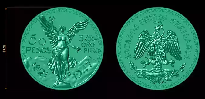 Moneda Centenario de 50 Pesos Mexicanos 3D print model