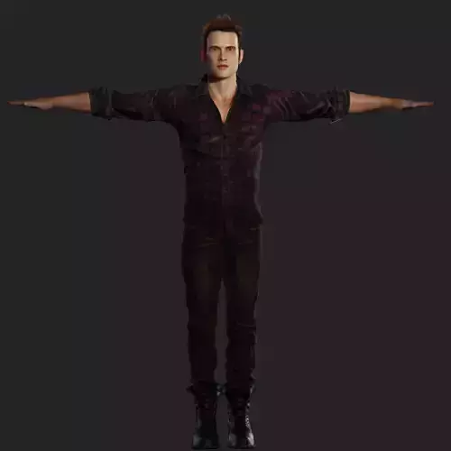 Realstic Characters Low-poly 3D model