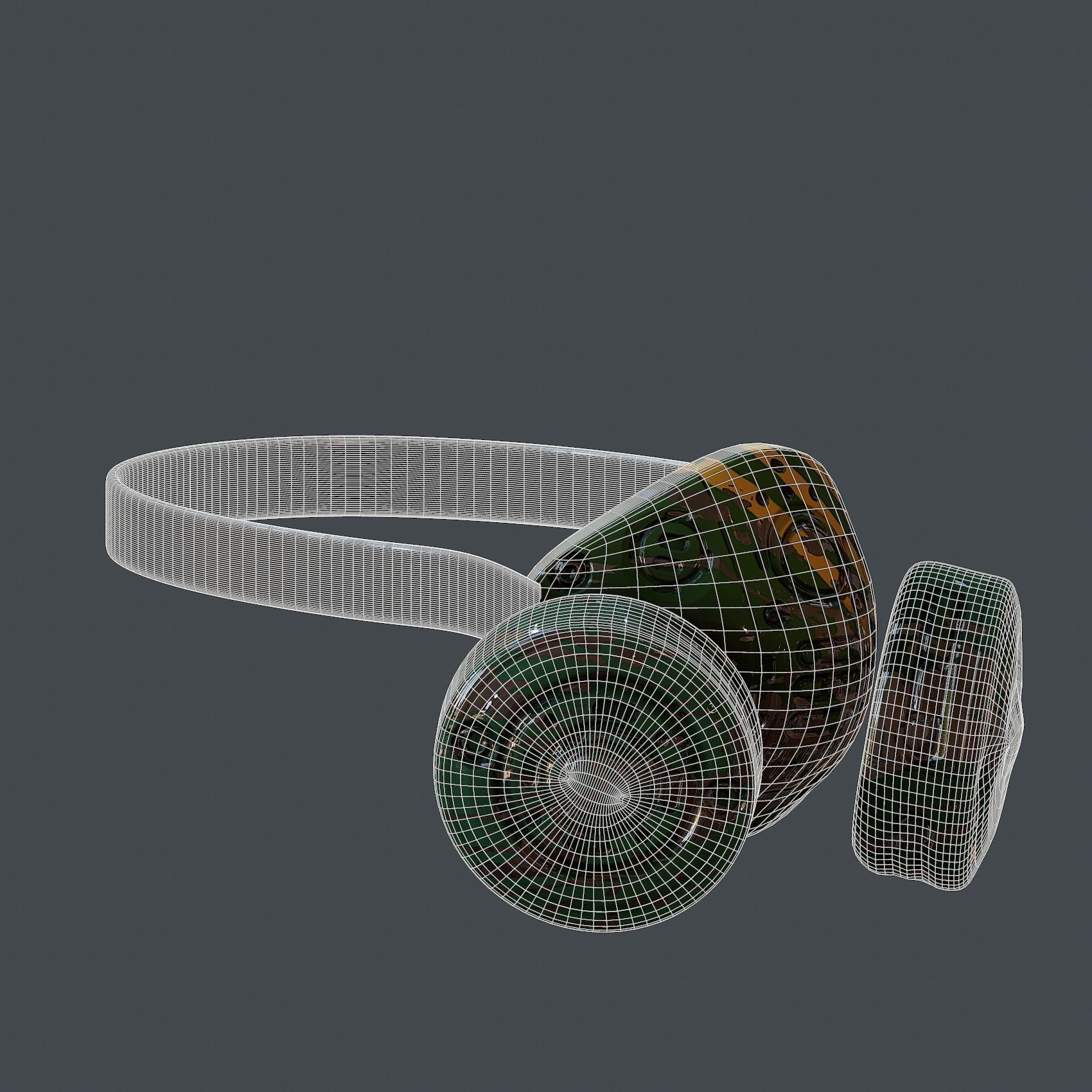 Helmet gas mask scifi military combat Low-poly Low-poly 3D model_7