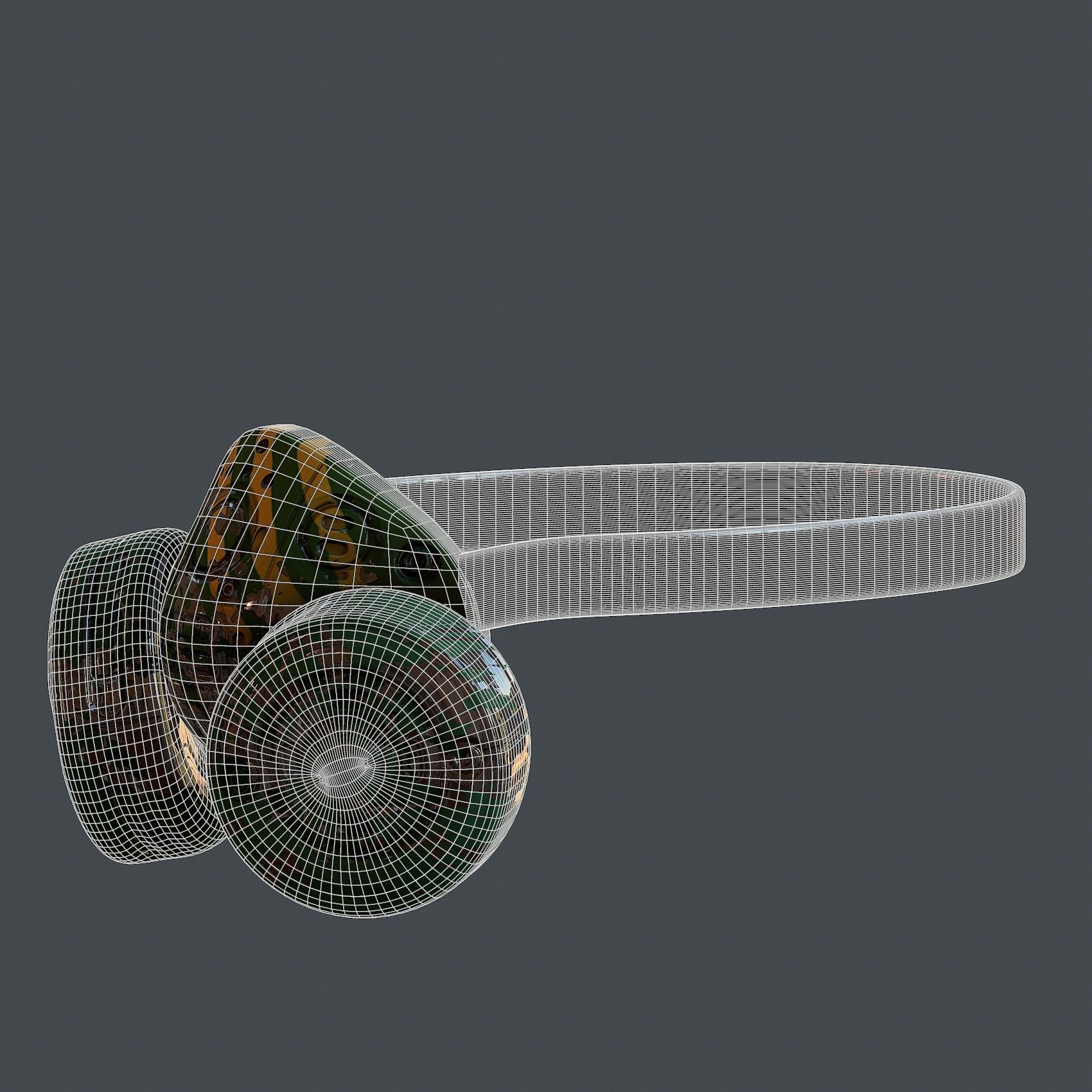 Helmet gas mask scifi military combat Low-poly Low-poly 3D model_6