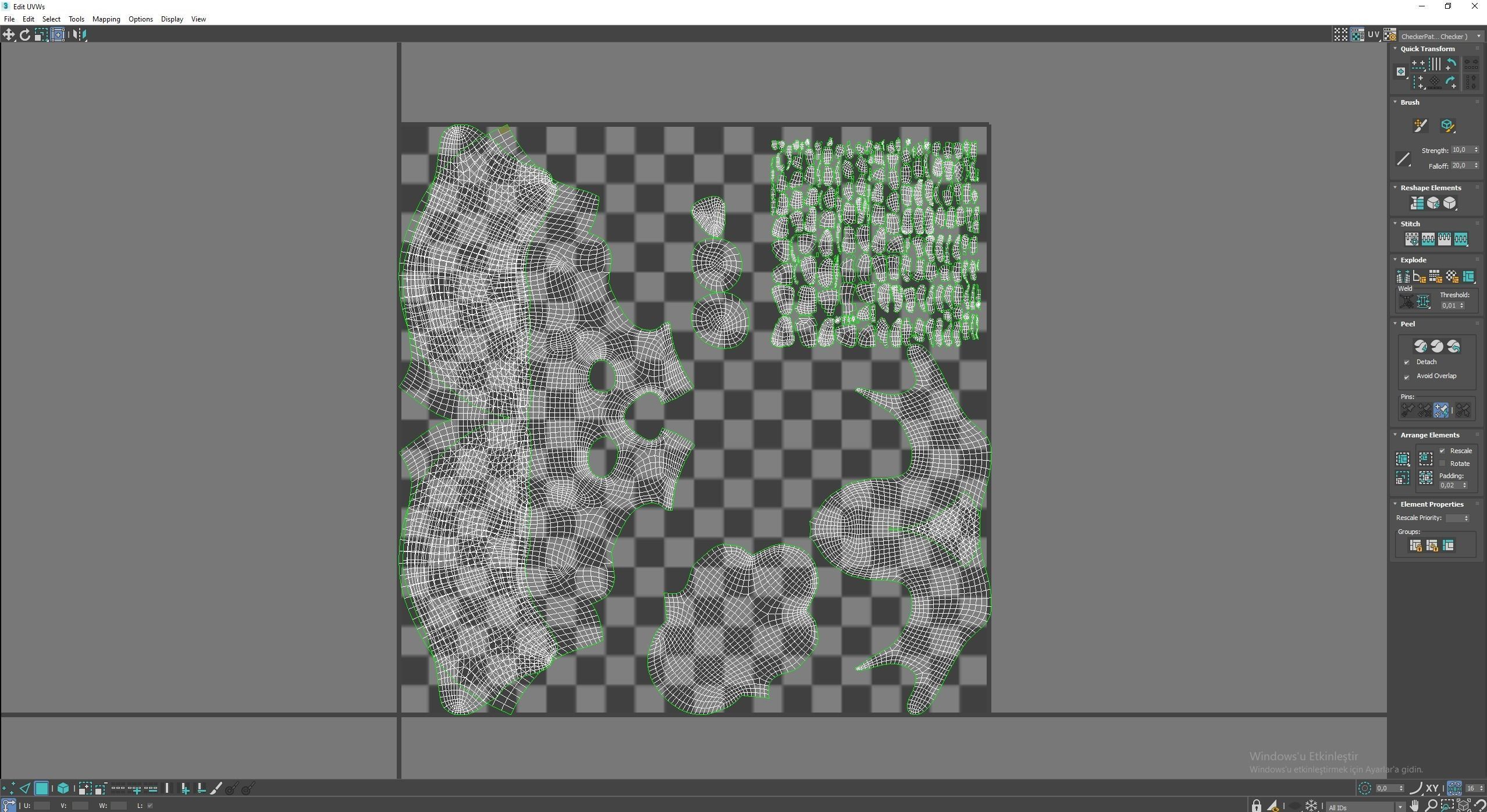 Human skull Low-poly 3D model_11