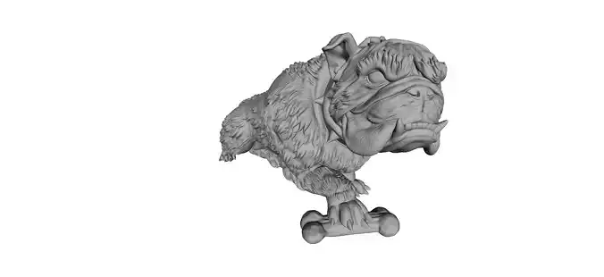 aggressive looking pitbull dog 3D print model