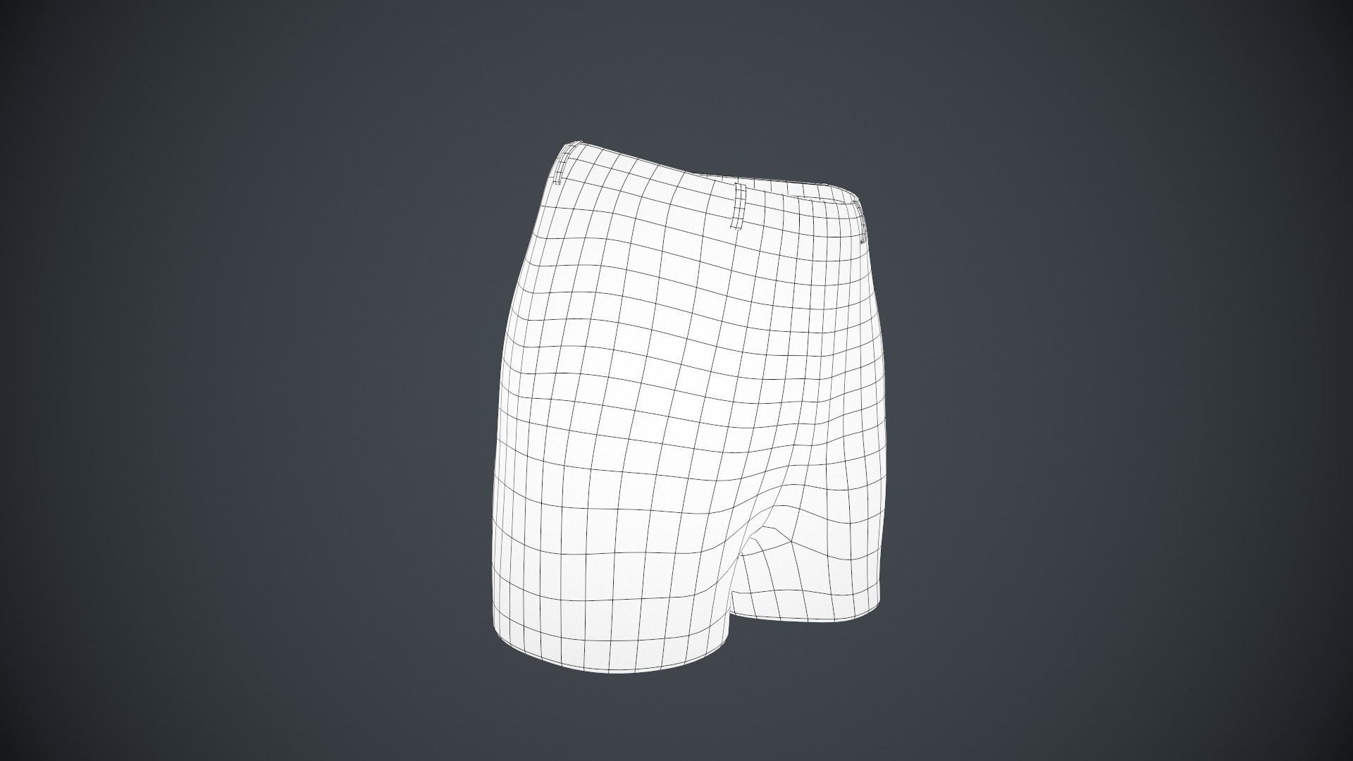 Brown Shorts Style 1 Low-poly 3D model_14