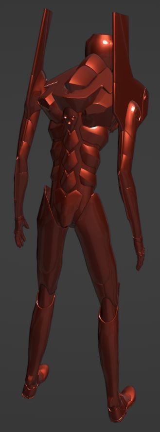 Rigged EVA 00 Unit Neon Genesis Evangelion Low-poly 3D model_50