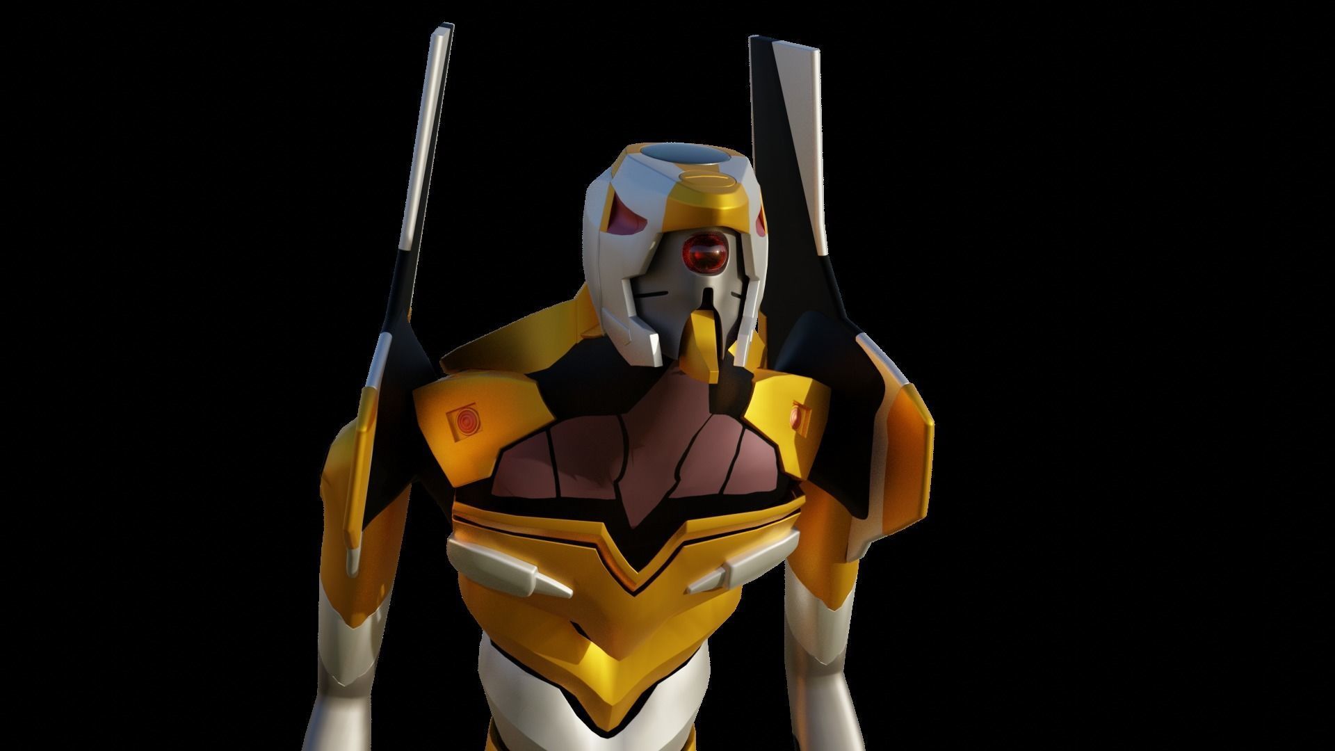 Rigged EVA 00 Unit Neon Genesis Evangelion Low-poly 3D model_25