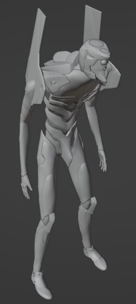 Rigged EVA 00 Unit Neon Genesis Evangelion Low-poly 3D model_44