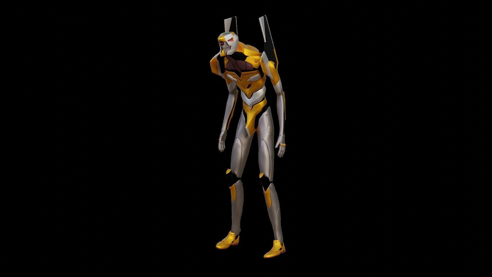 Rigged EVA 00 Unit Neon Genesis Evangelion Low-poly 3D model_18