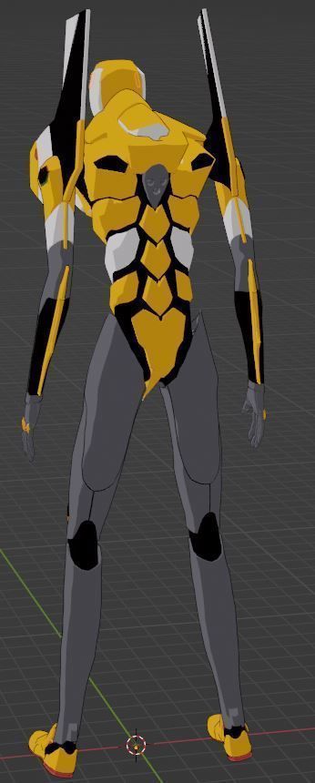 Rigged EVA 00 Unit Neon Genesis Evangelion Low-poly 3D model_43