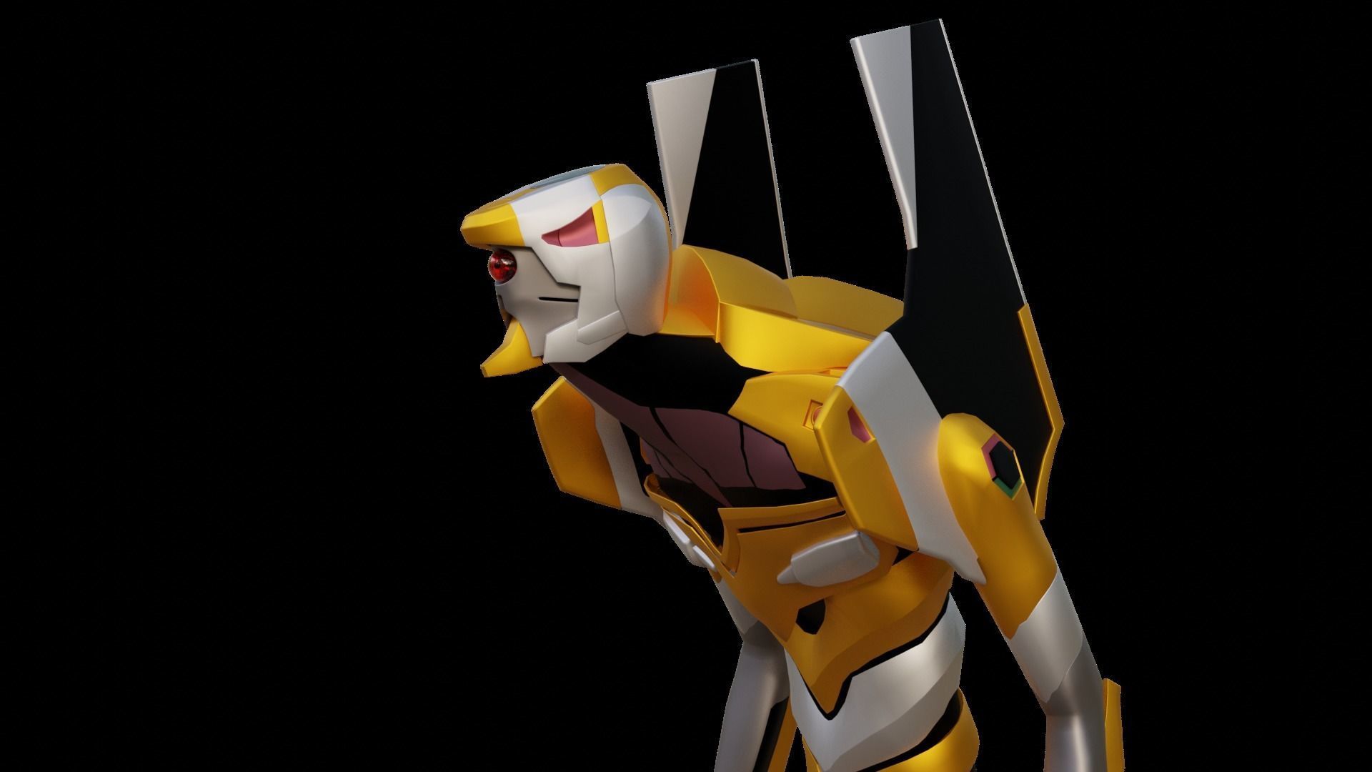 Rigged EVA 00 Unit Neon Genesis Evangelion Low-poly 3D model_40