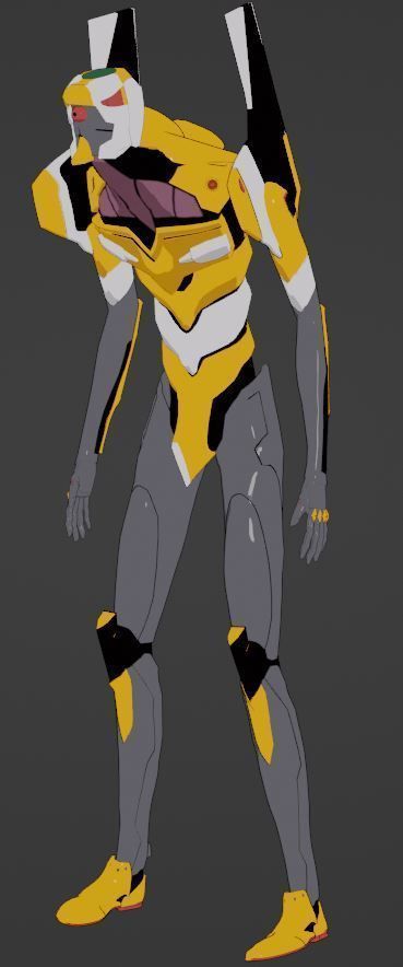 Rigged EVA 00 Unit Neon Genesis Evangelion Low-poly 3D model_49