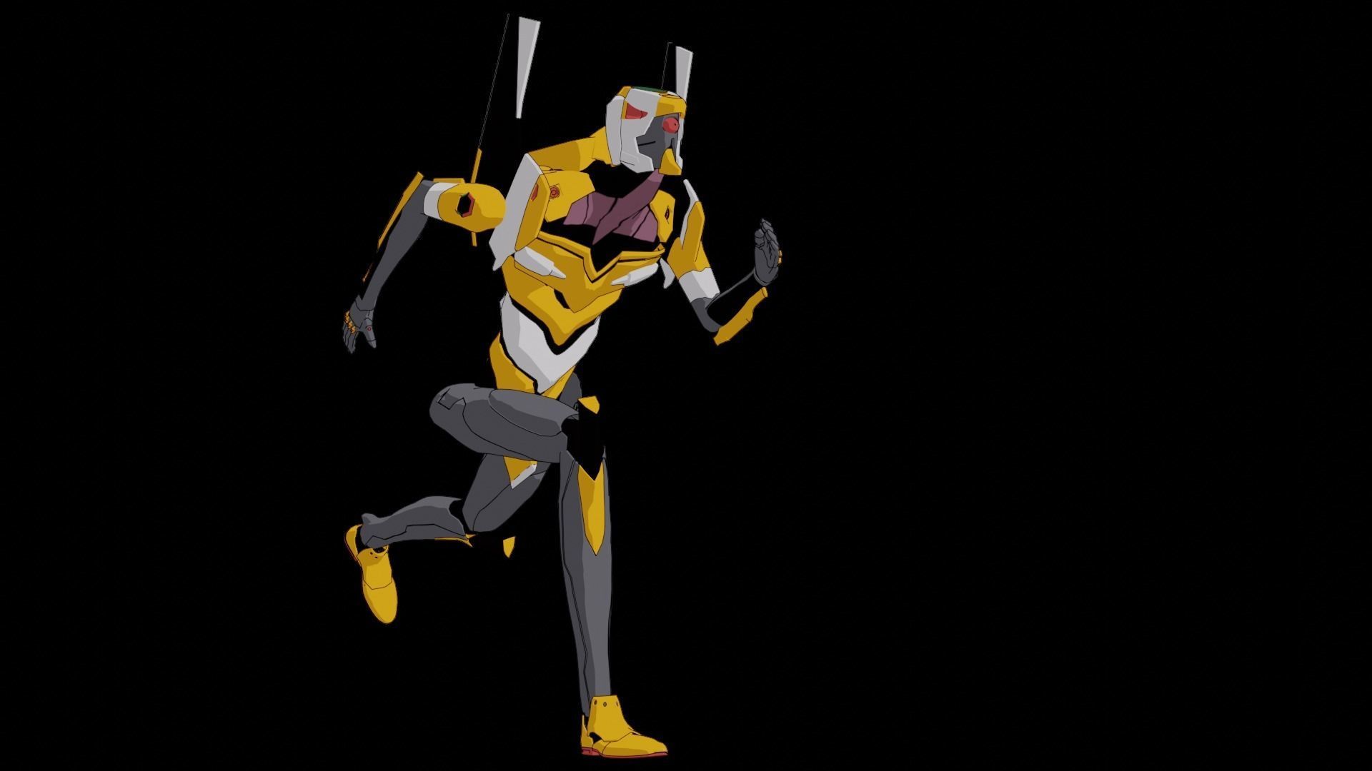 Rigged EVA 00 Unit Neon Genesis Evangelion Low-poly 3D model_19