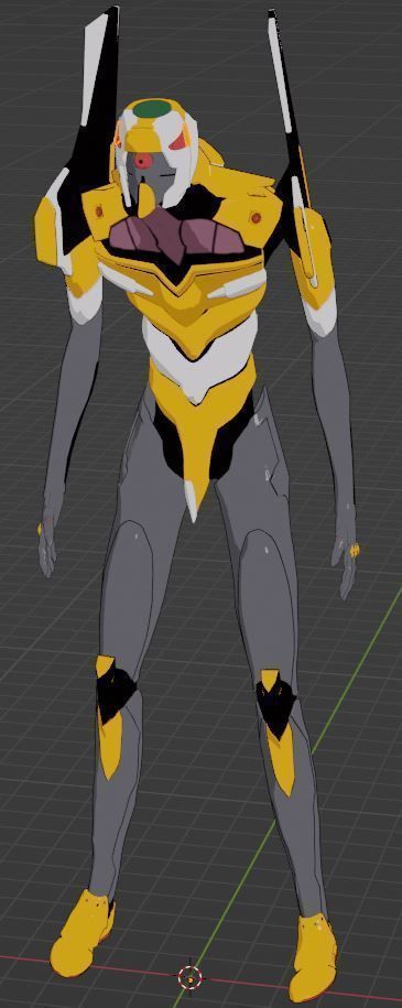 Rigged EVA 00 Unit Neon Genesis Evangelion Low-poly 3D model_48