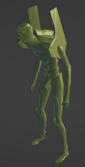 Rigged EVA 00 Unit Neon Genesis Evangelion Low-poly 3D model_45