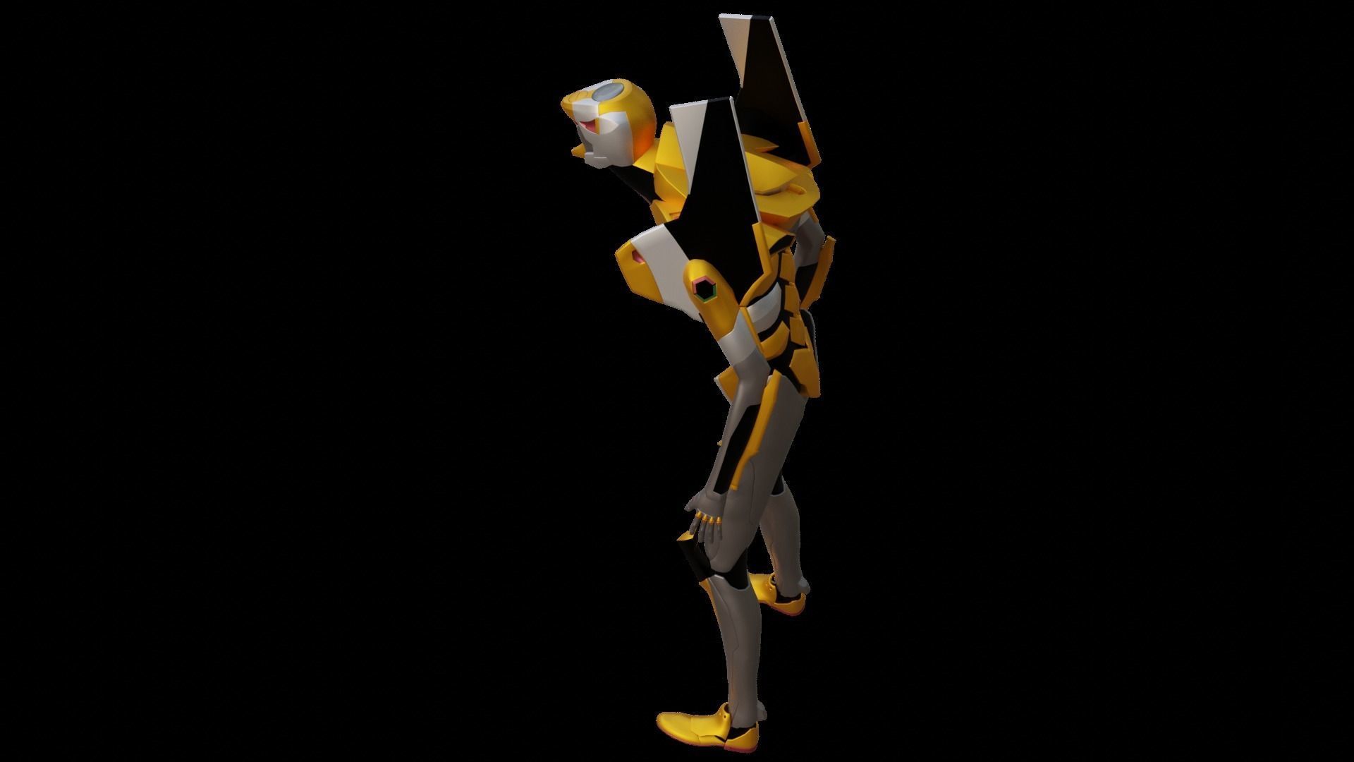 Rigged EVA 00 Unit Neon Genesis Evangelion Low-poly 3D model_30