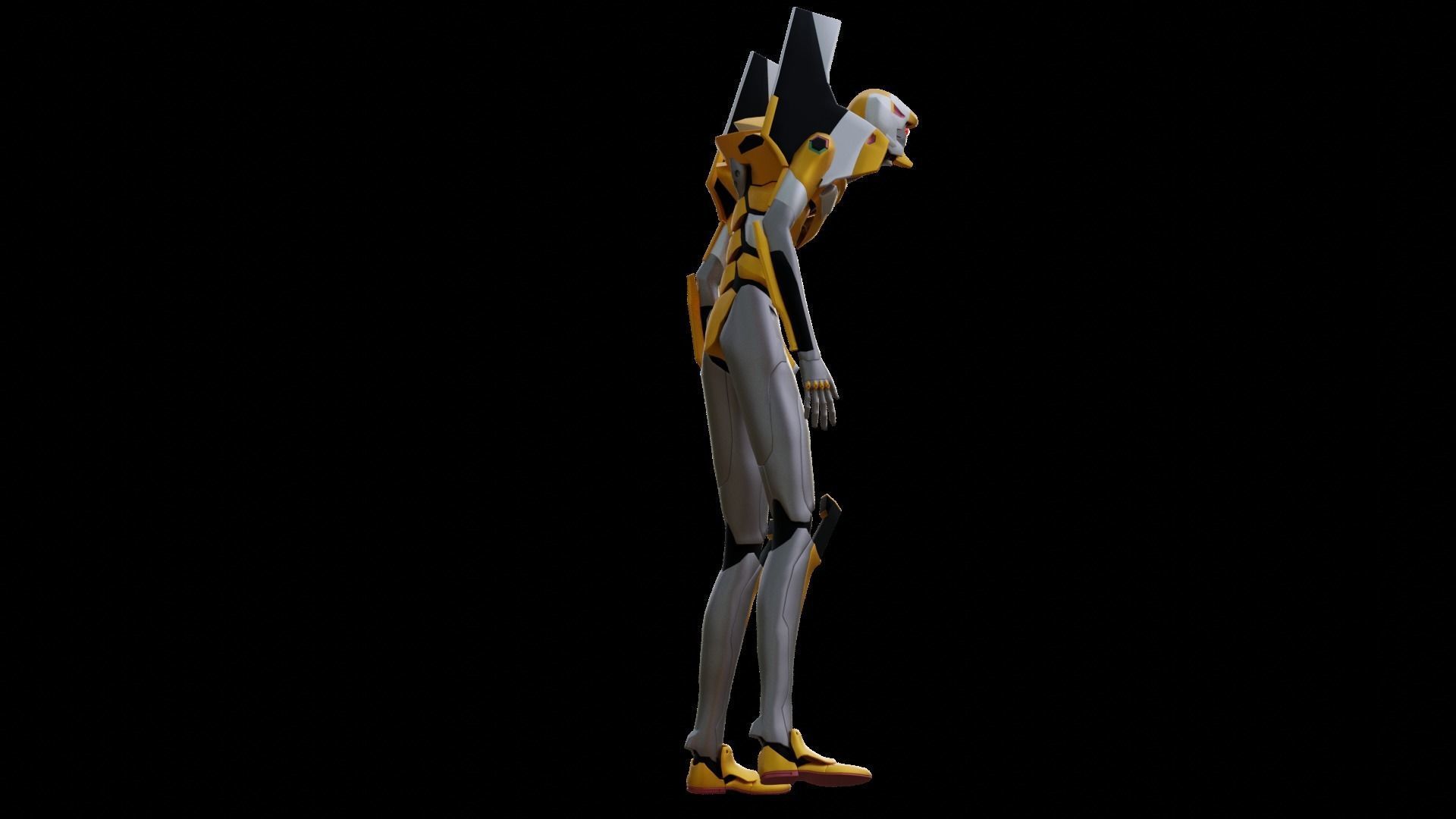 Rigged EVA 00 Unit Neon Genesis Evangelion Low-poly 3D model_29