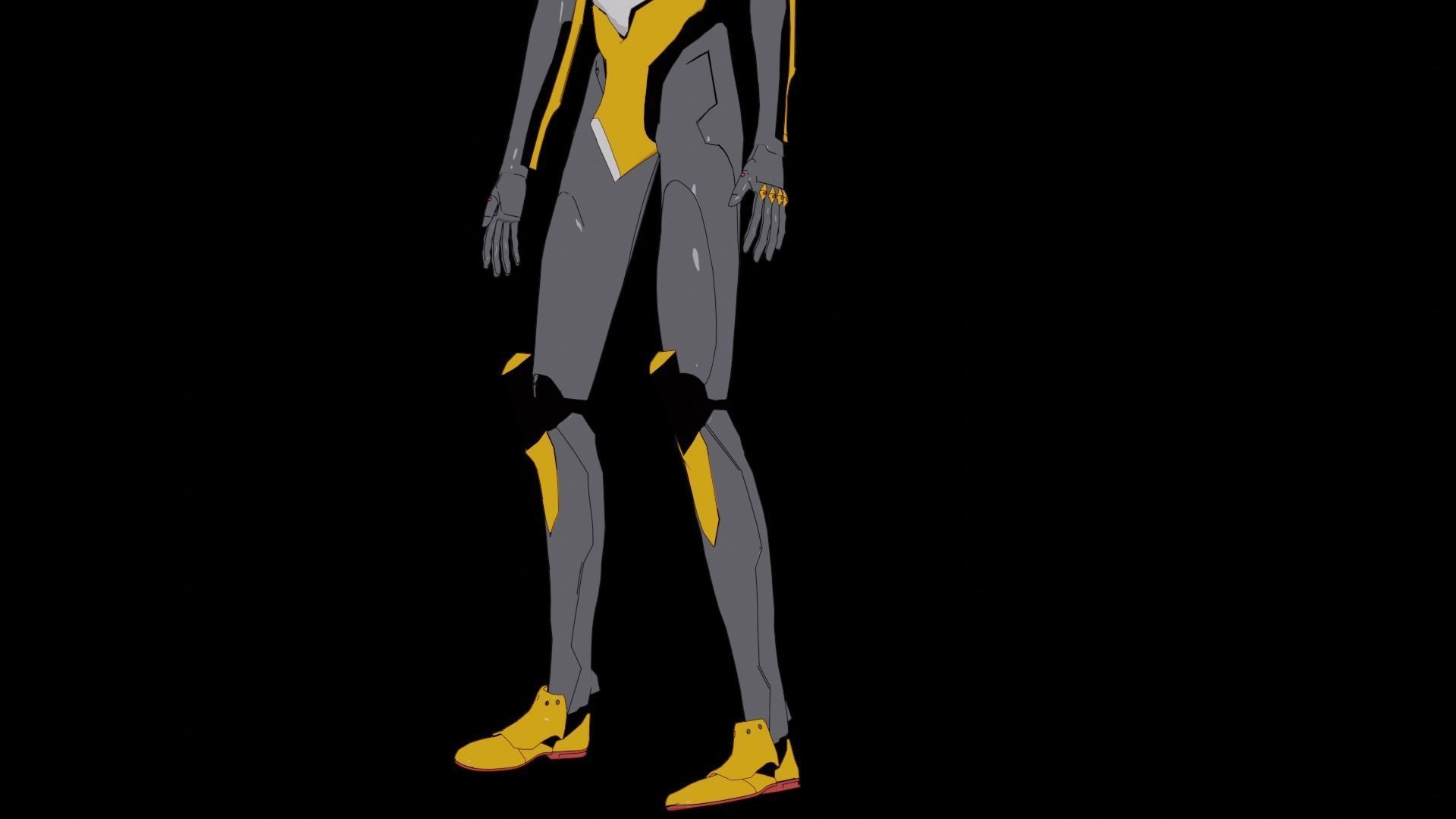 Rigged EVA 00 Unit Neon Genesis Evangelion Low-poly 3D model_28