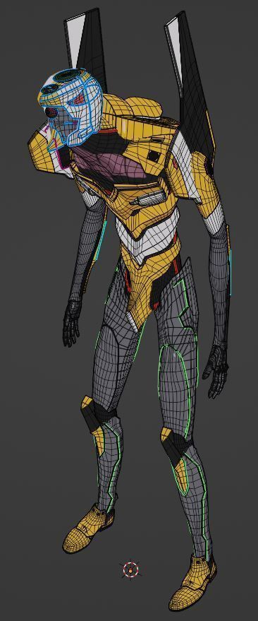 Rigged EVA 00 Unit Neon Genesis Evangelion Low-poly 3D model_46