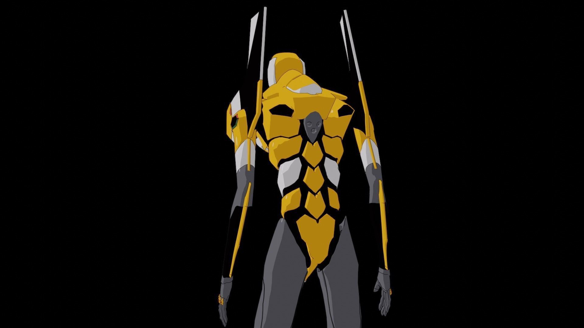 Rigged EVA 00 Unit Neon Genesis Evangelion Low-poly 3D model_32