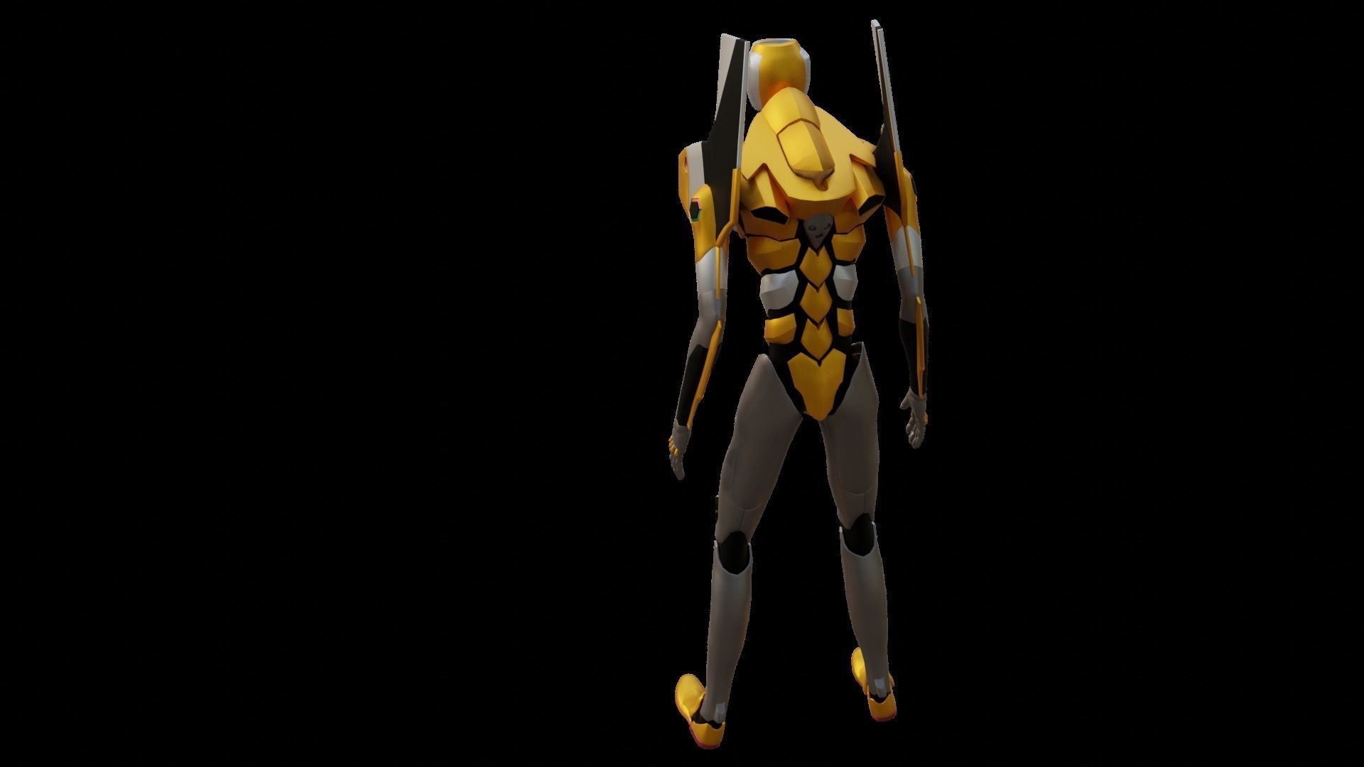 Rigged EVA 00 Unit Neon Genesis Evangelion Low-poly 3D model_35